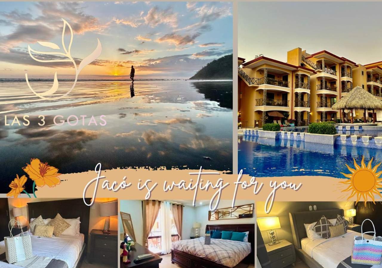 Apartamento De Lujo Las 3 Gotas Jaco, Frente Al Mar Con Vista A La Playa Εξωτερικό φωτογραφία